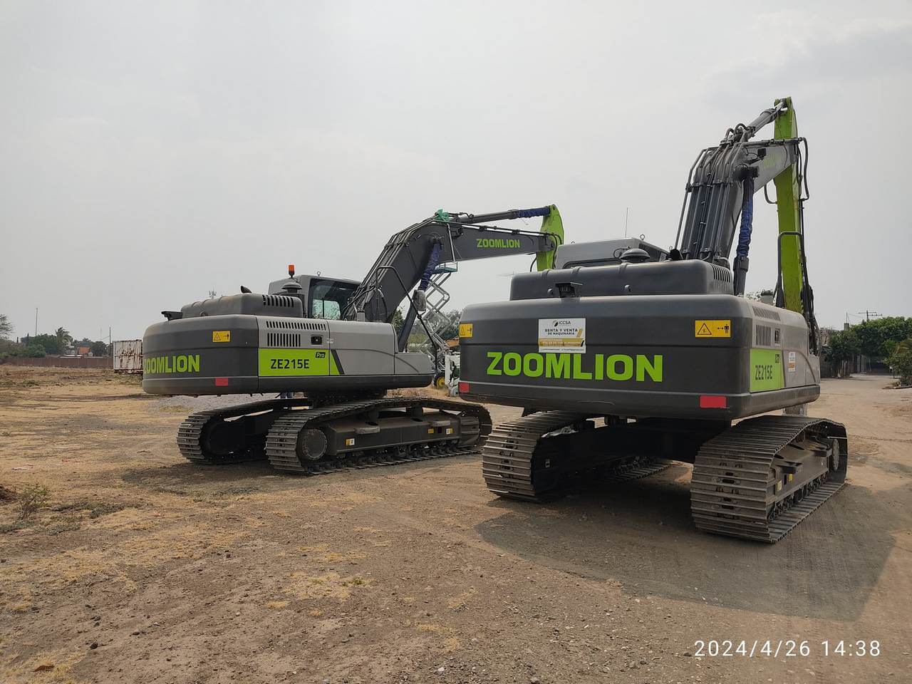 excavadoras zoomlion de 20 toneladas por detras